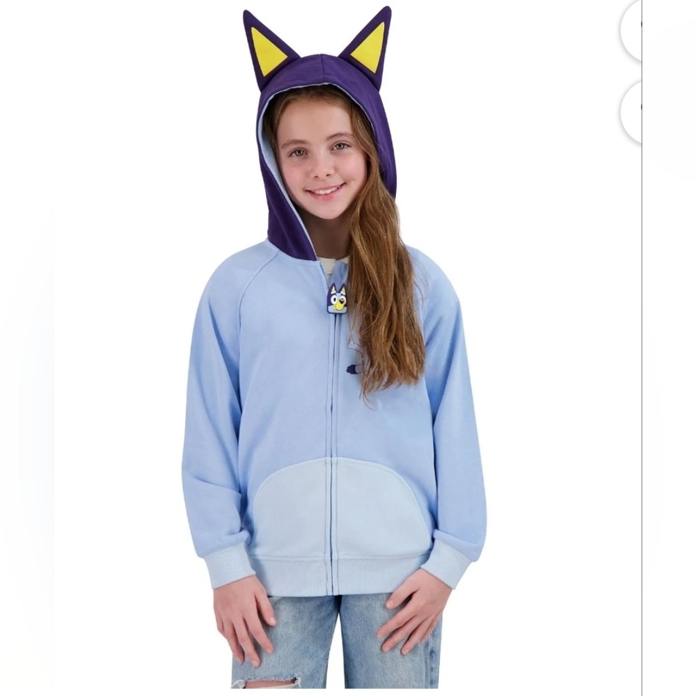 NWT Bluey Character Kids Bluey & Friends French Terry Jacket